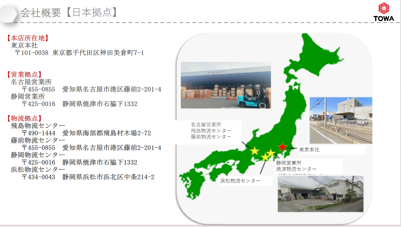 Japan warehouse network